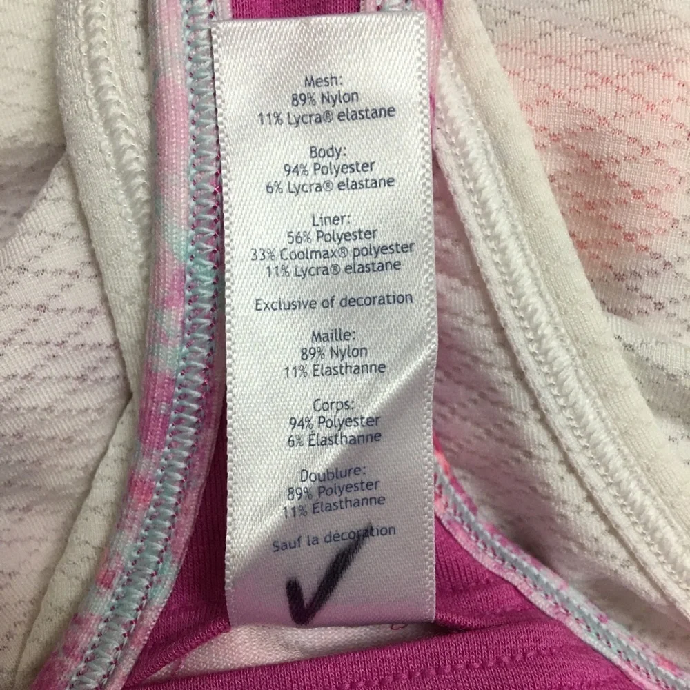 Ivivva by Lululemon White Pink Tank Top Size 14